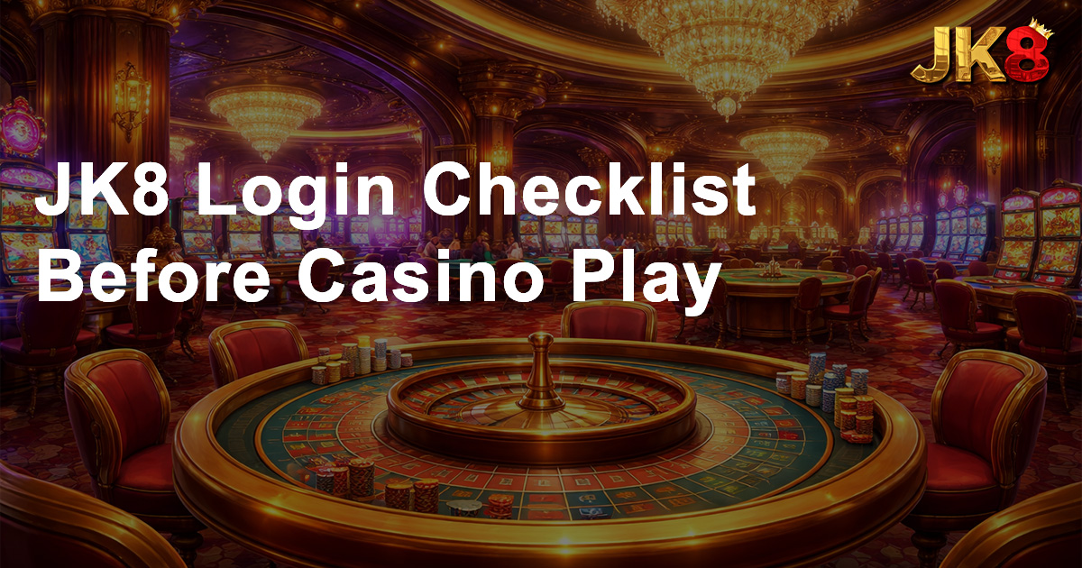 JK8 Login Checklist Before Casino Play